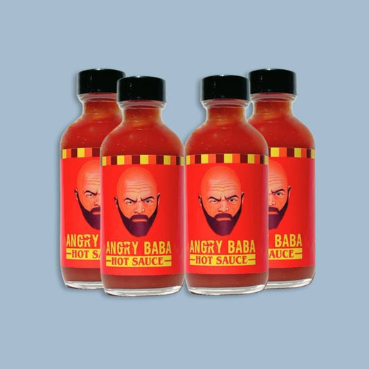 4 Pack Angry Baba Hot Sauce